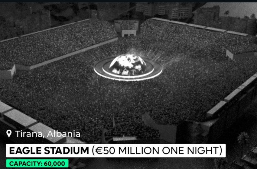  Projekti “fantazëm”: Misteri i një stadiumi prej 50 mln euro që do ndërtojë Qeveria shqiptare, për një koncert (më pas do çmontohet)
