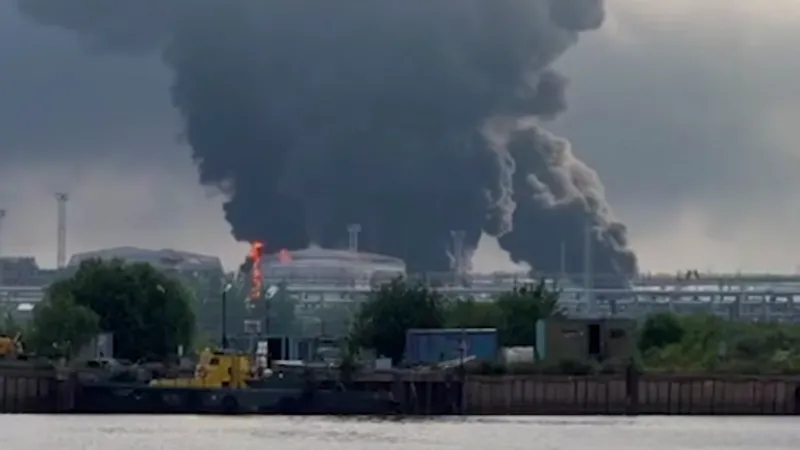  Ukraina sulm masiv në Shën Petërburg, goditen depot e naftës